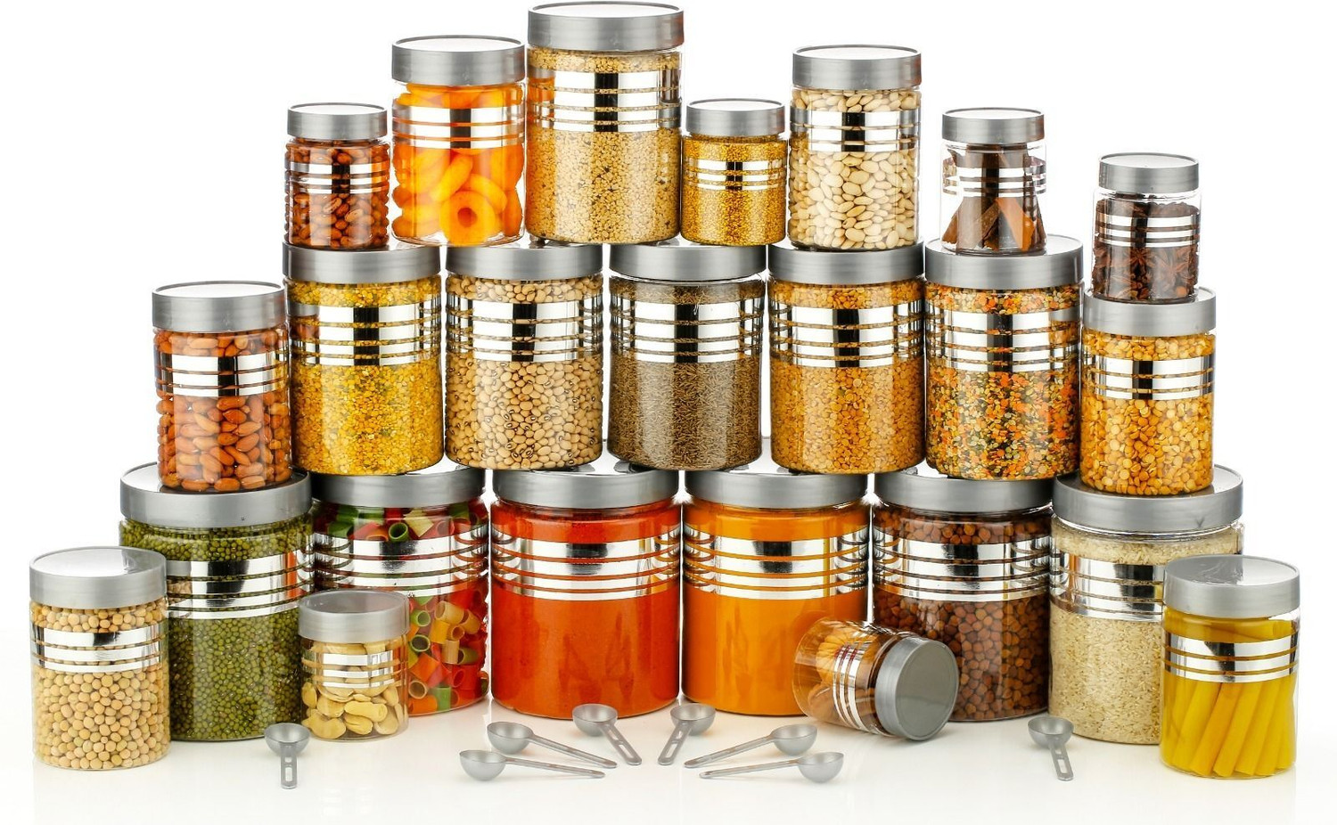 Image of DhaBrij Plastic Grocery Container - 1200 ml, 650 ml, 350 ml, 250 ml