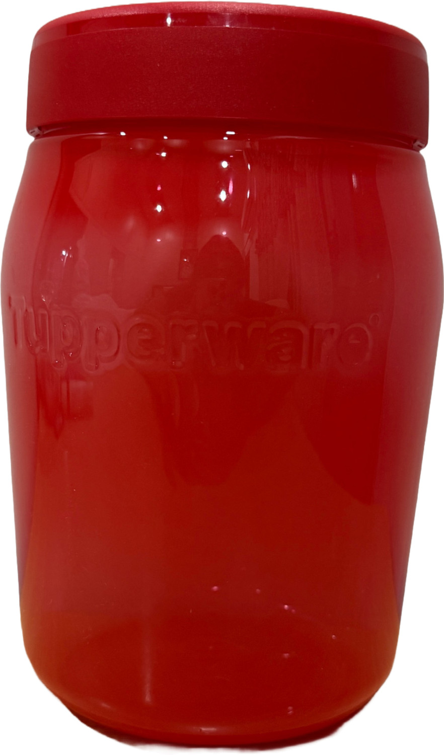 Image of TUPPERWARE Plastic Grocery Container - 1500 ml (Red)