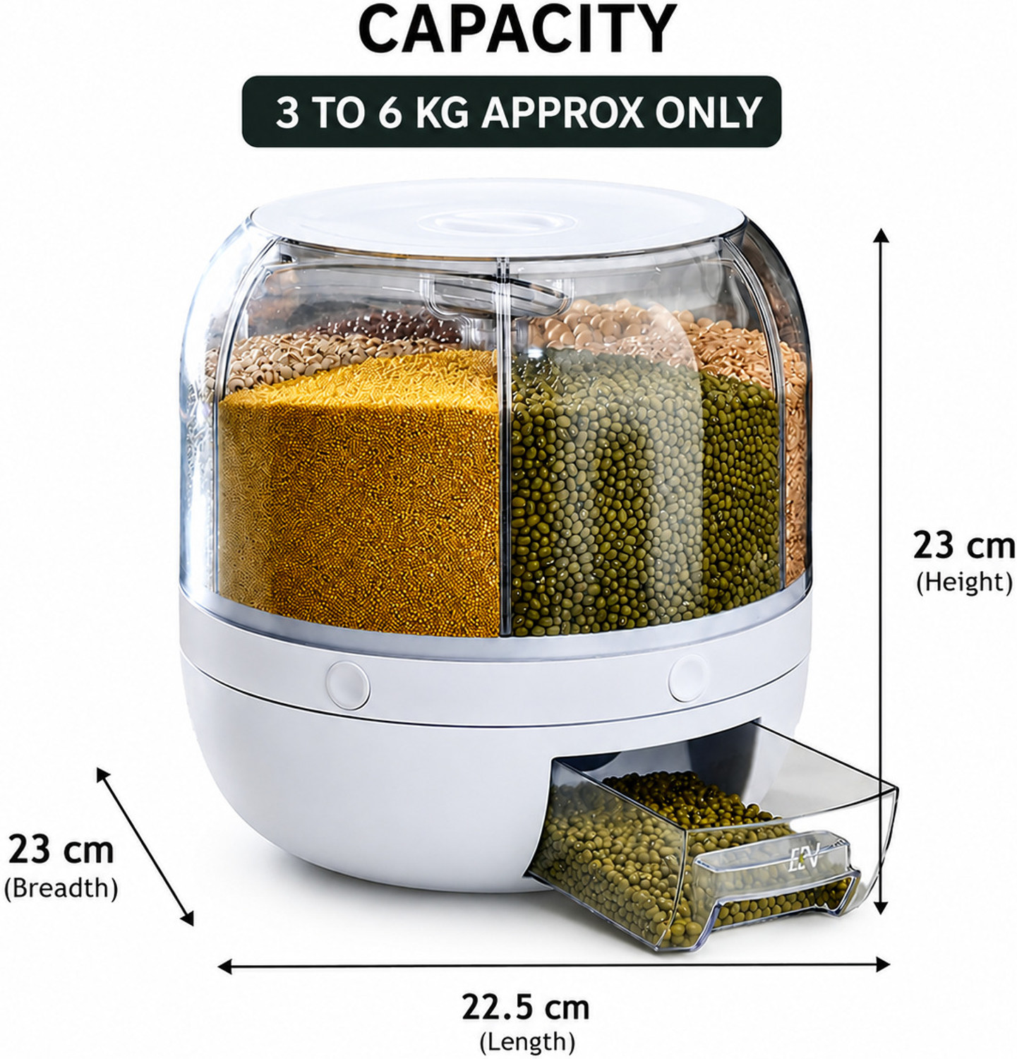 Image of Flipkart SmartBuy Plastic Grocery Container - 6 kg