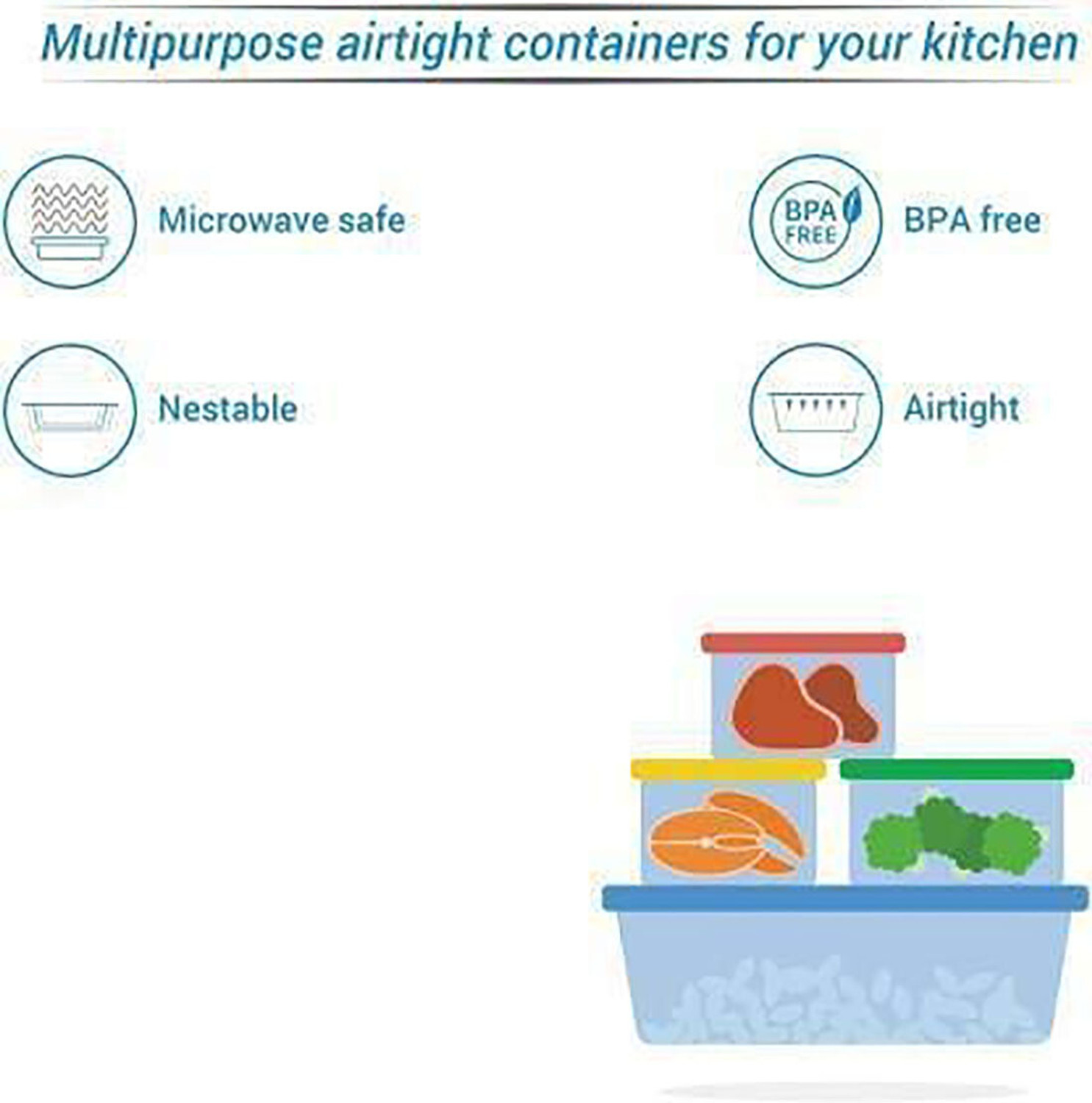 Image of AK HUB Plastic Grocery Container - 7500 ml
