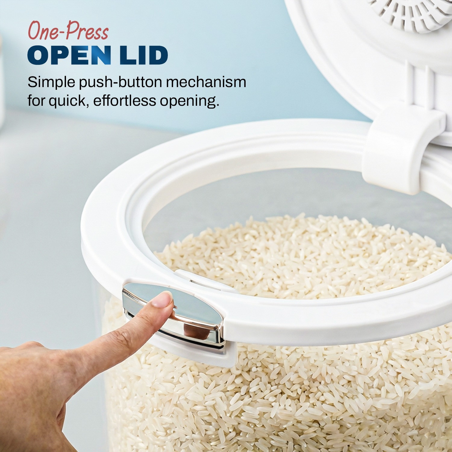 Image of MYOZ Polypropylene Cereal Dispenser - 15 kg