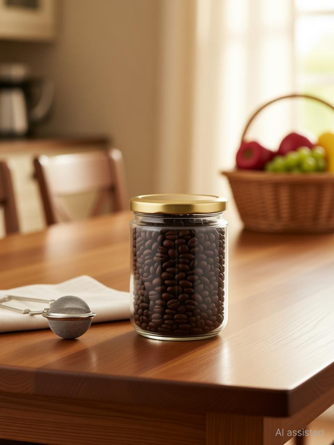 Image of Shopifyzone Glass Tea Coffee & Sugar Container - 500 ml