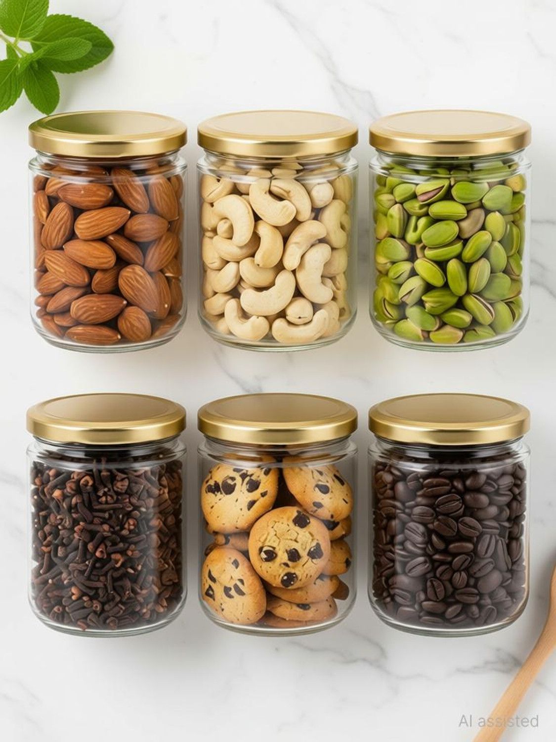 Image of Shopifyzone Glass Tea Coffee & Sugar Container - 500 ml