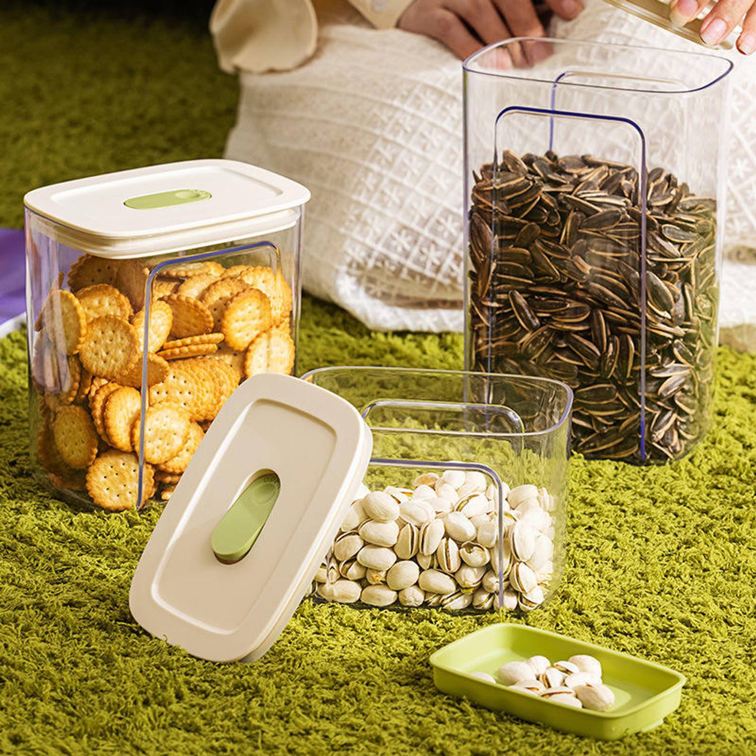 3D METRO SUPER STORE Plastic Cereal Dispenser - 600 ml, 1000 ml, 1500 ml