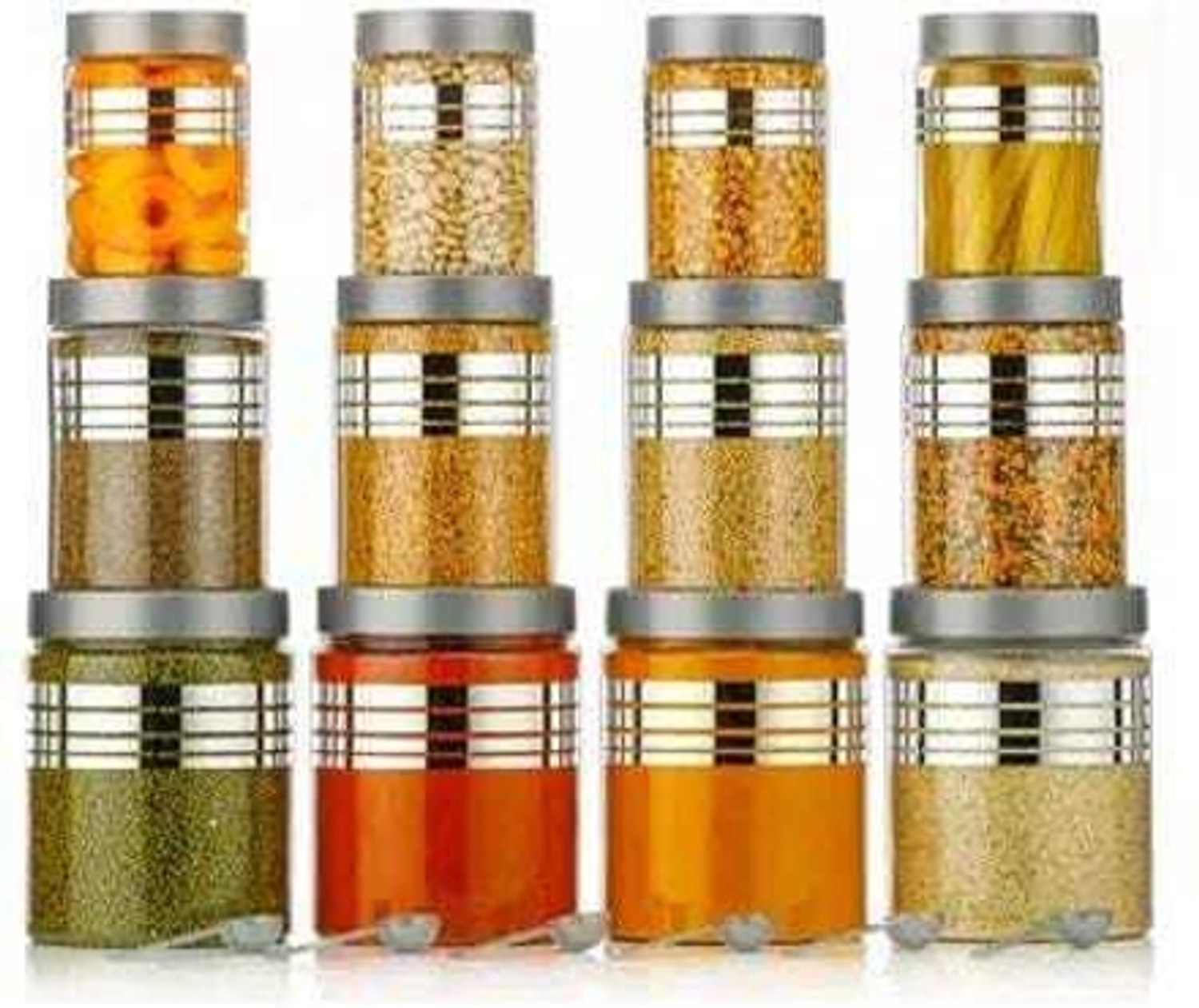 Image of KICHSTORE Plastic Grocery Container - 1200 ml, 650 ml, 350 ml