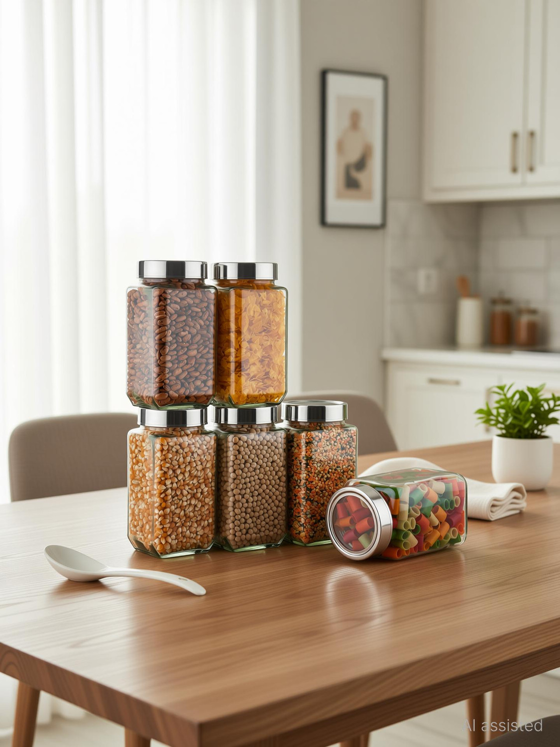 Image of Shreeji krupa Glass Pickle Jar - 1000 ml
