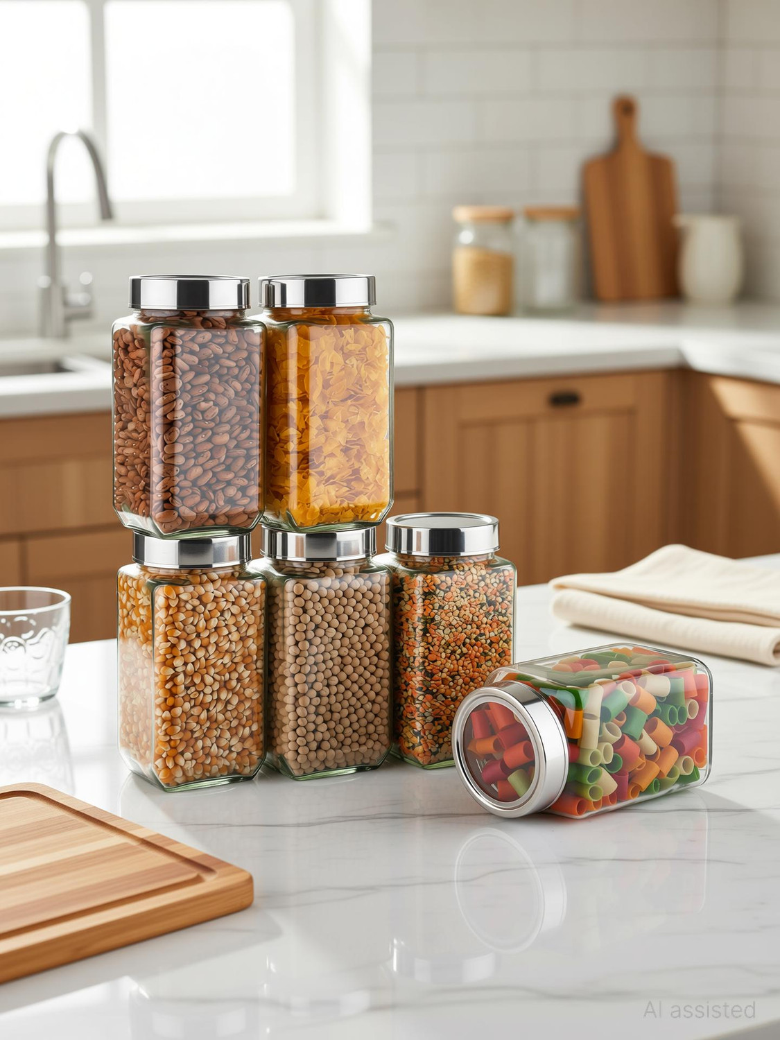Image of Shreeji krupa Glass Pickle Jar - 1000 ml