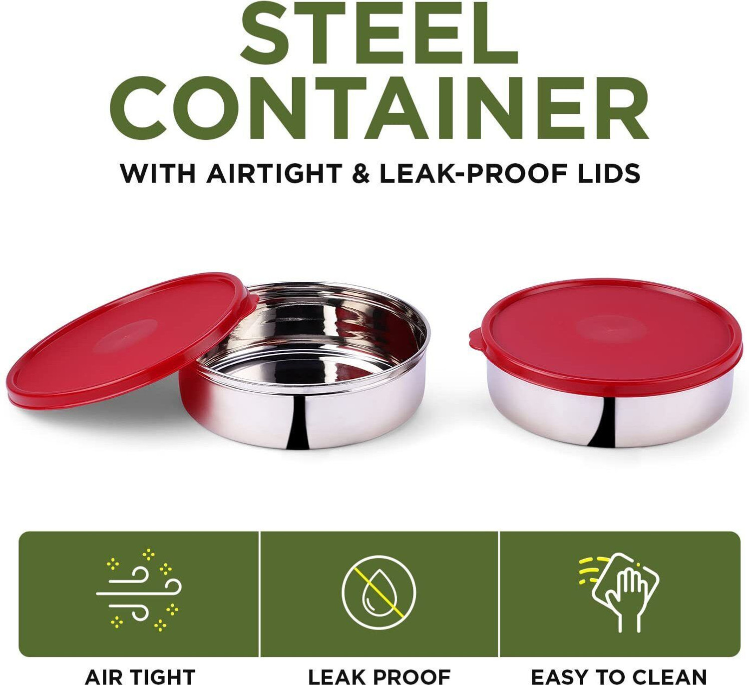 Image of Oliveware Steel Utility Container - 2000 ml