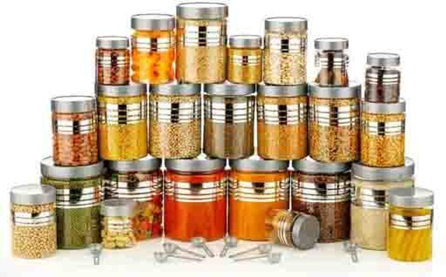 Image of KICHSTORE Plastic Grocery Container - 1200 ml, 650 ml, 350 ml, 250 ml