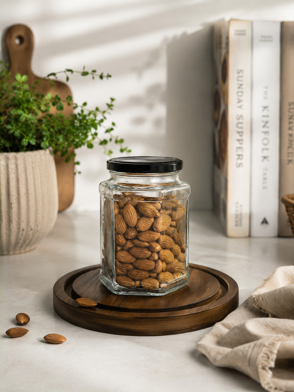 Image of FAGW GROUP Glass Grocery Container - 750 ml (Pack of 11, Clear)