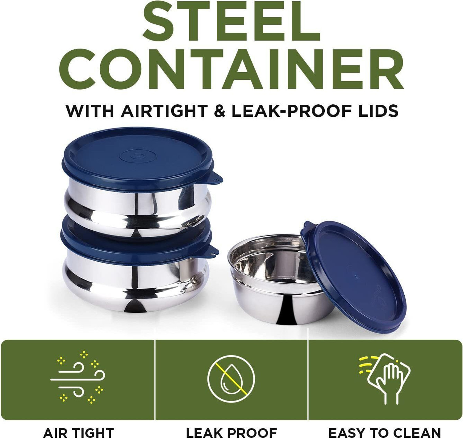 Image of Oliveware Stainless Steel Utility Container - 1150 ml