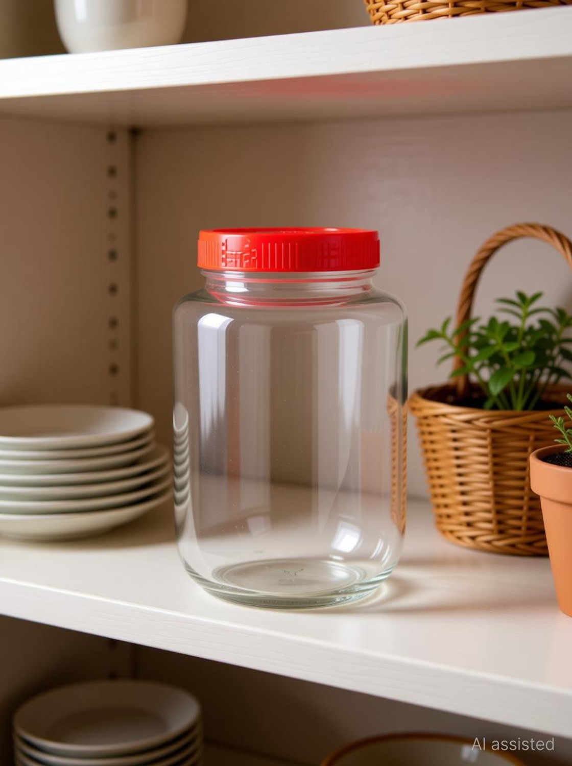 Image of tirth hub Glass Pickle Jar - 2000 ml, 2 ml