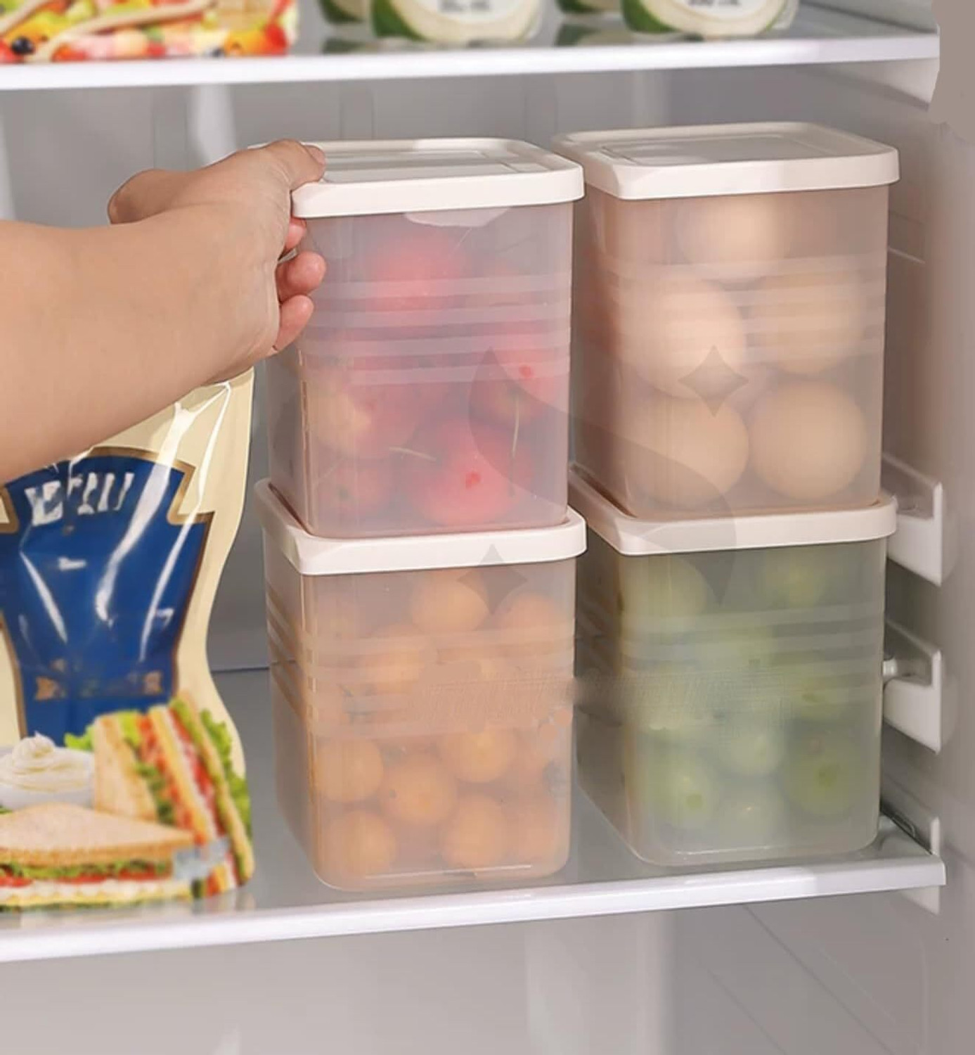 Image of Orean Plastic Fridge Container - 1000 ml
