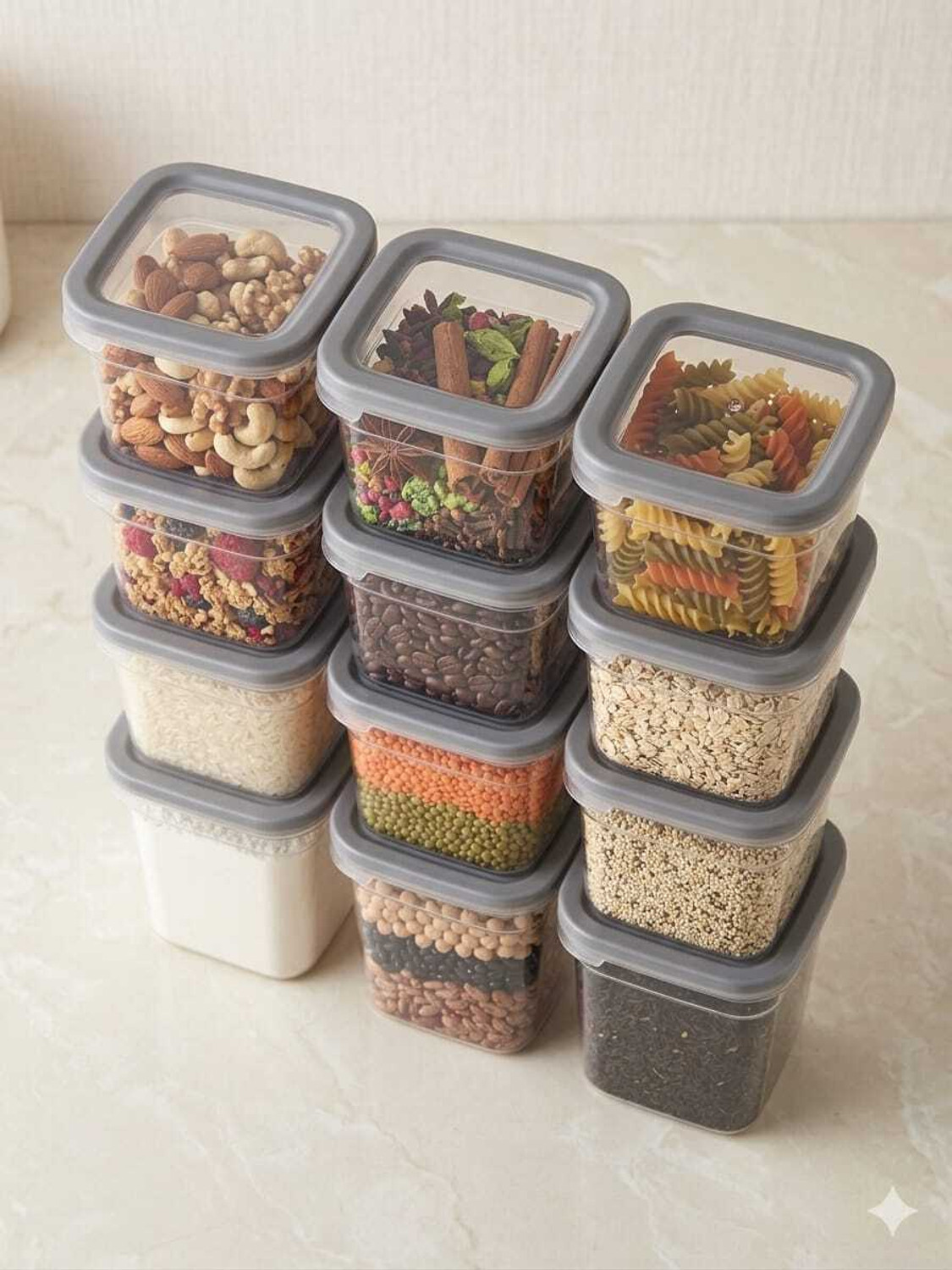 Image of Sentricus Plastic Grocery Container - 500 ml, 1100 ml