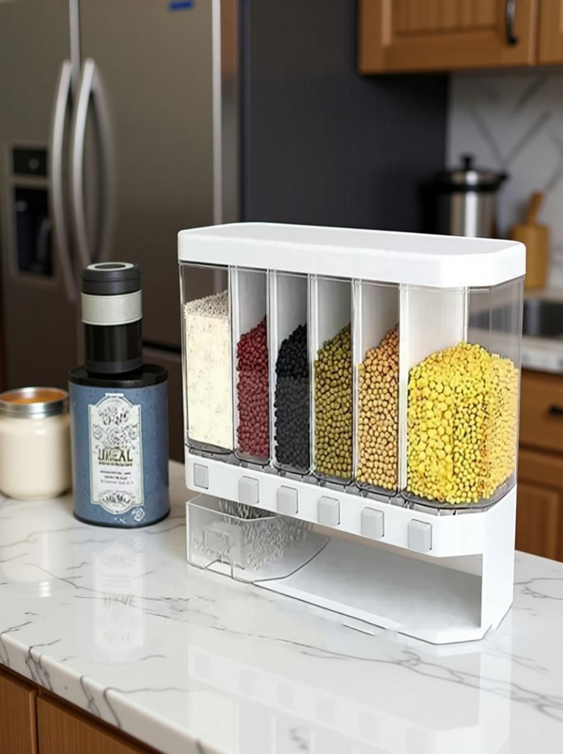 Image of BRIGATTES Plastic Cereal Dispenser - 1000 ml