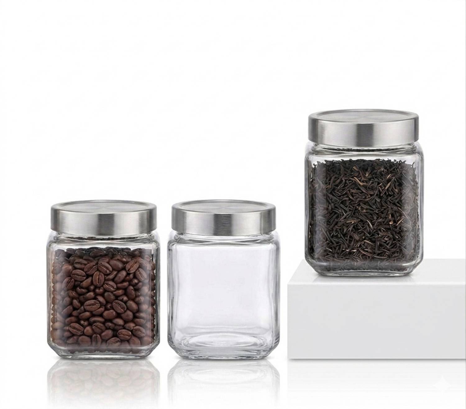 Borzor Glass Cookie Jar - 600 ml