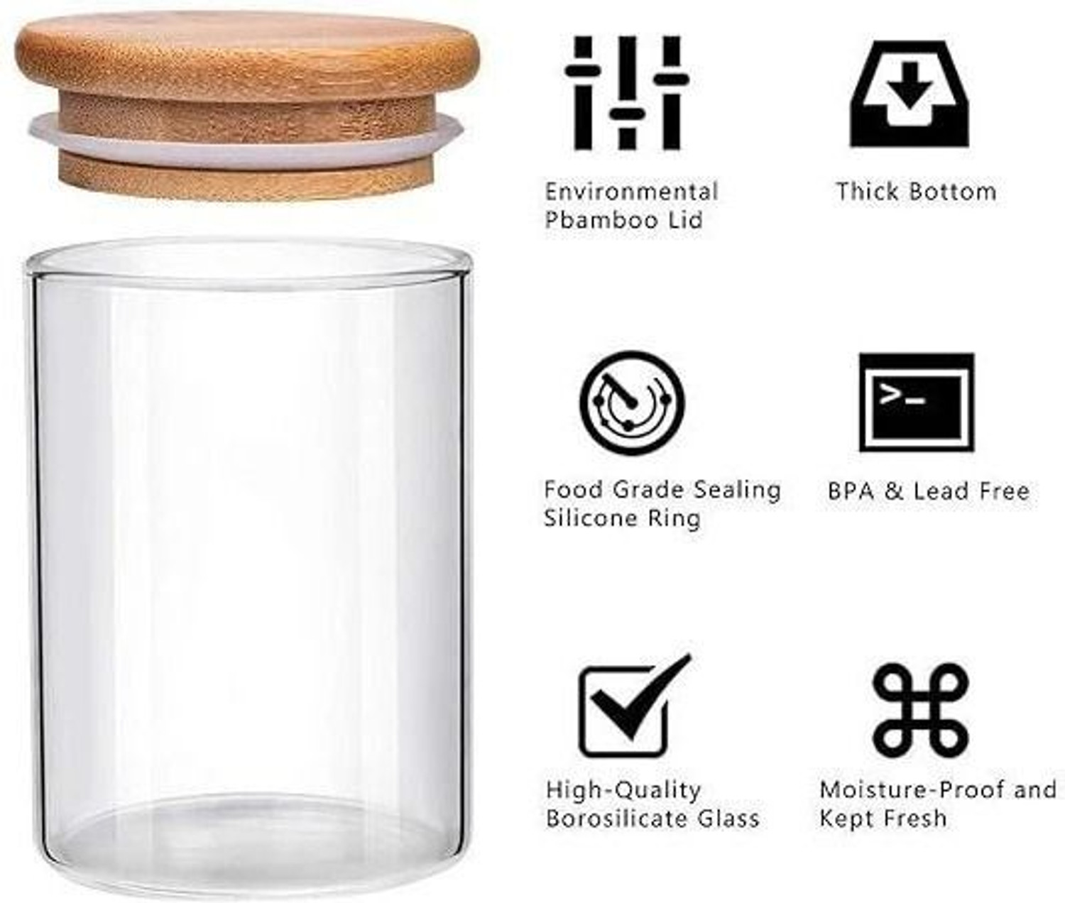 Image of Flipkart SmartBuy Glass Grocery Container - 270 ml