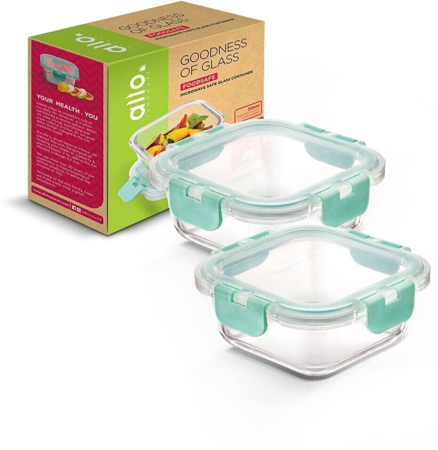 Allo Glass Fridge Container - 310 ml