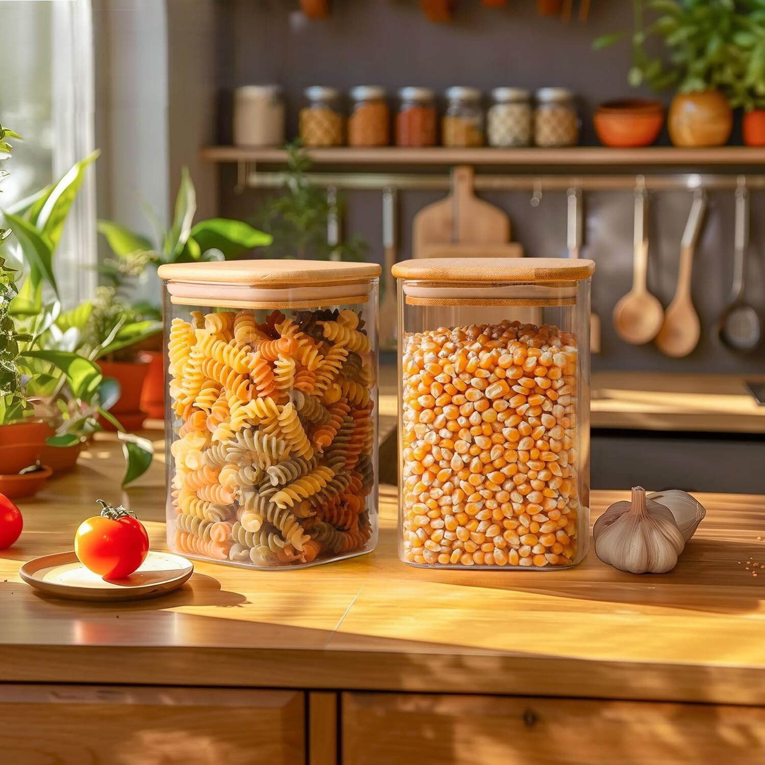 Image of Ginoya Brothers Glass Grocery Container - 270 ml