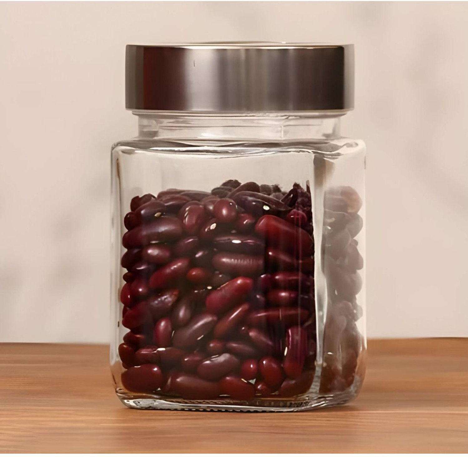 Image of PANEL'S Pack of 6 Glass Grocery Container - 300 ml White