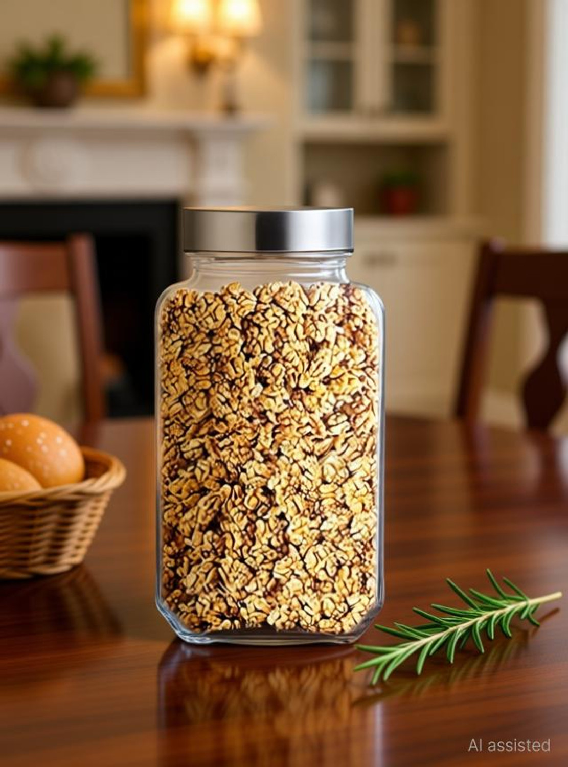 CROCO JAR Glass Grocery Container - 3000 ml