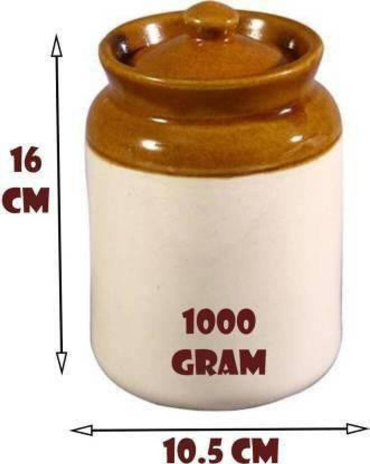 Image of T R Creation Ceramic Grocery Container - 1000 ml