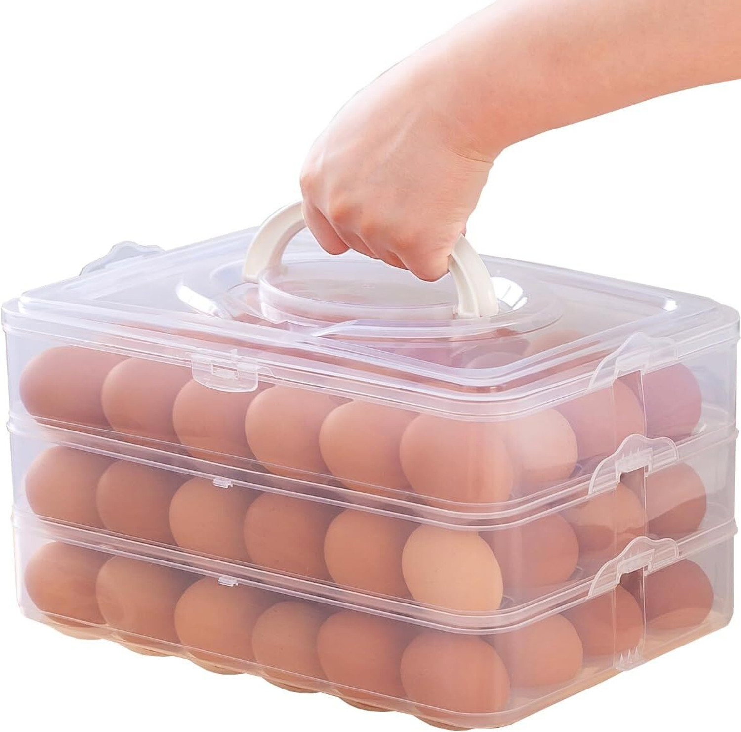Image of Stysol Plastic Egg Container - 3 dozen