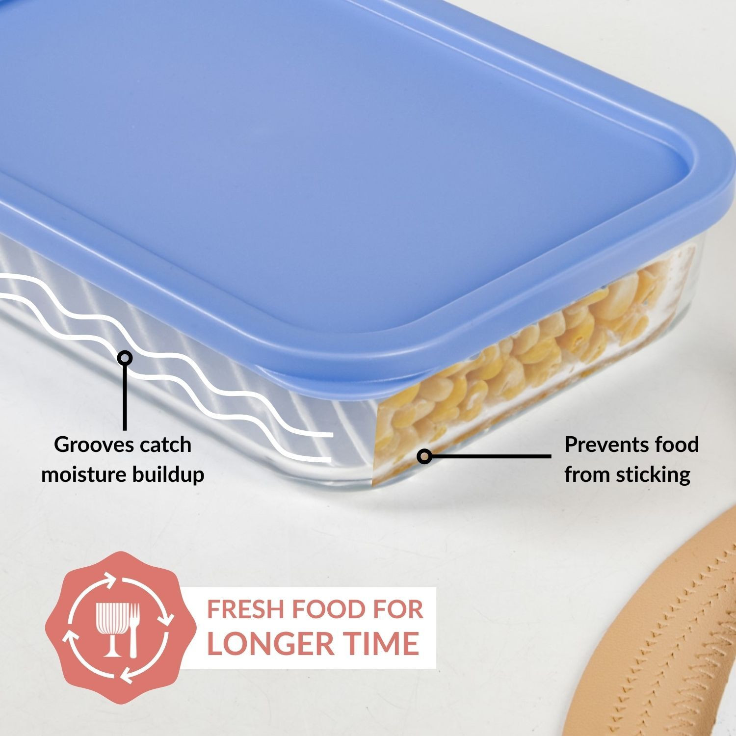 Image of Nestasia Glass Grocery Container - 1200 ml
