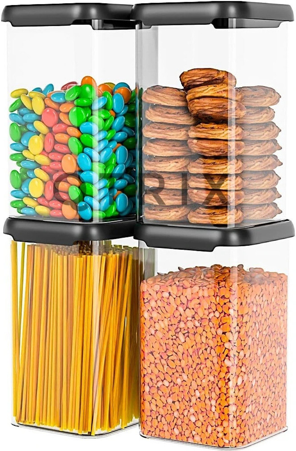 Image of Qtrix Plastic Grocery Container - 1100 ml