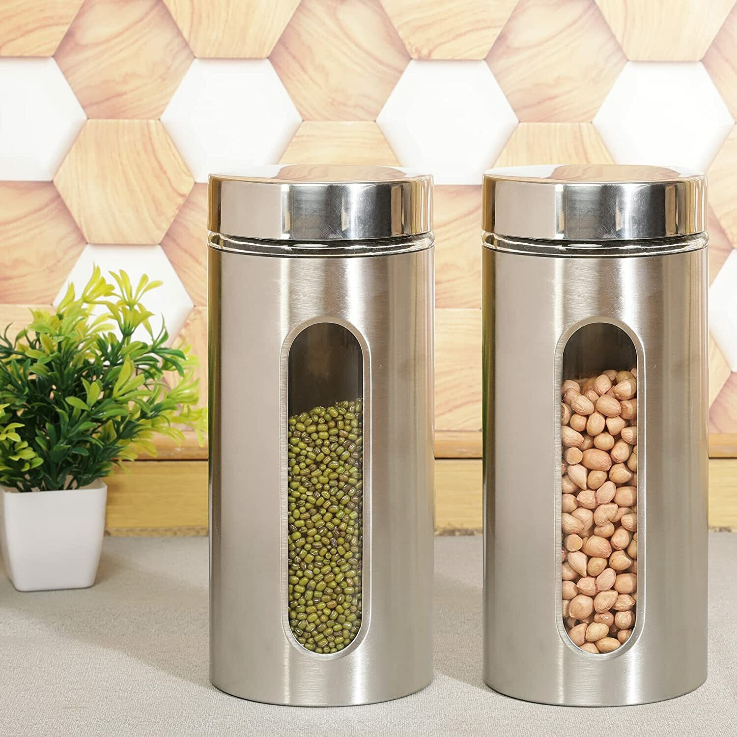 Image of Flipkart SmartBuy Steel Grocery Container - 1200 ml