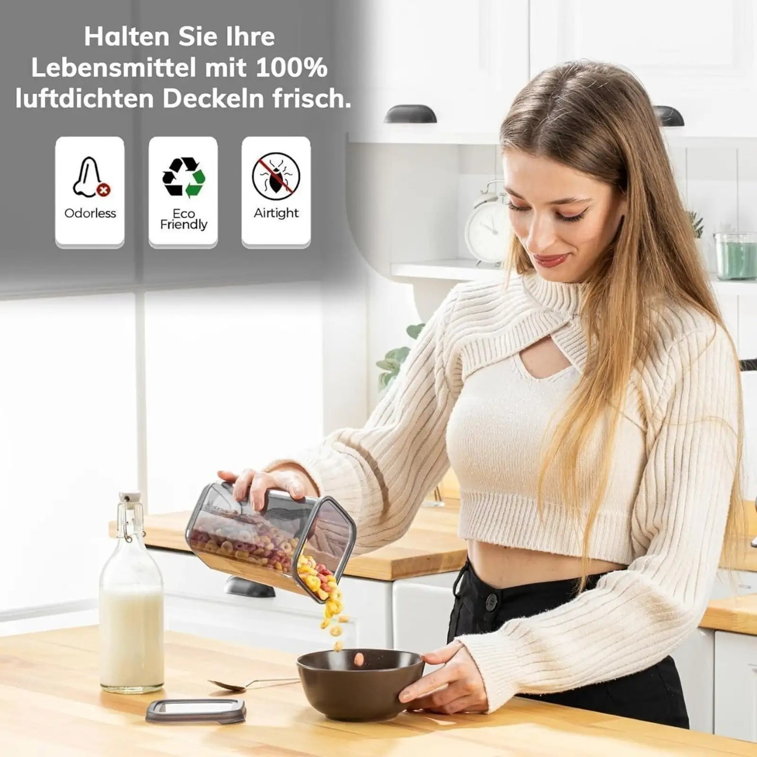 Image of Sentricus Plastic Grocery Container - 500 ml, 1100 ml