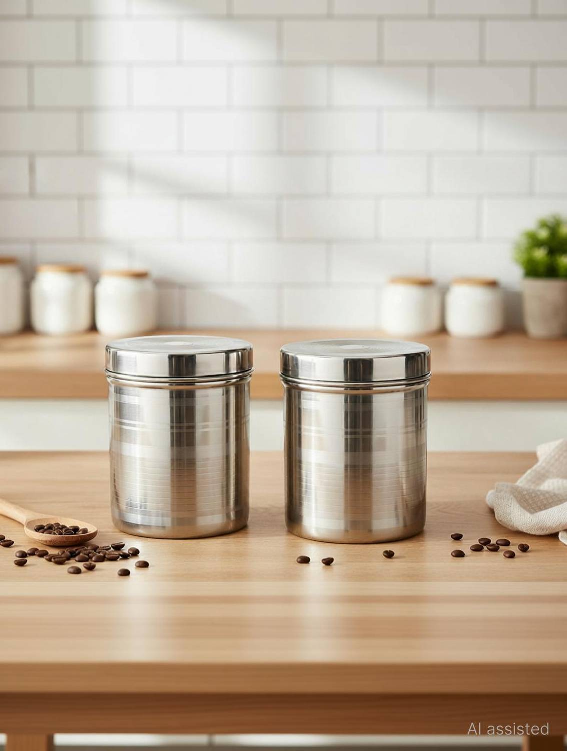 BERBEL Steel Grocery Container - 1 L