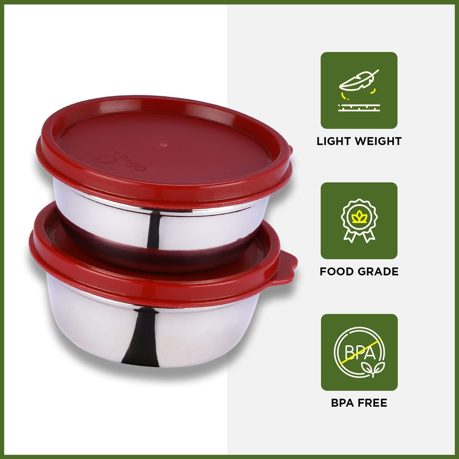 Image of Oliveware Steel Utility Container - 500 ml
