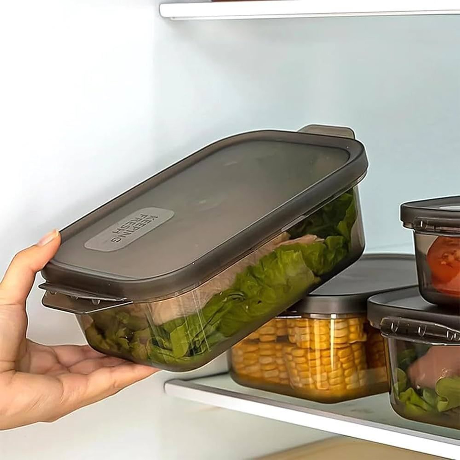 Image of Stysol Plastic Fridge Container - 1000 ml