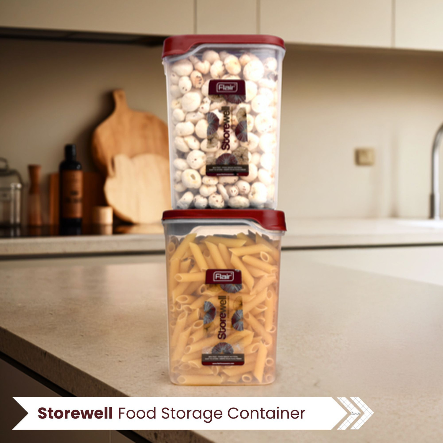 Image of FLAIR Plastic Grocery Container - 2.4 L