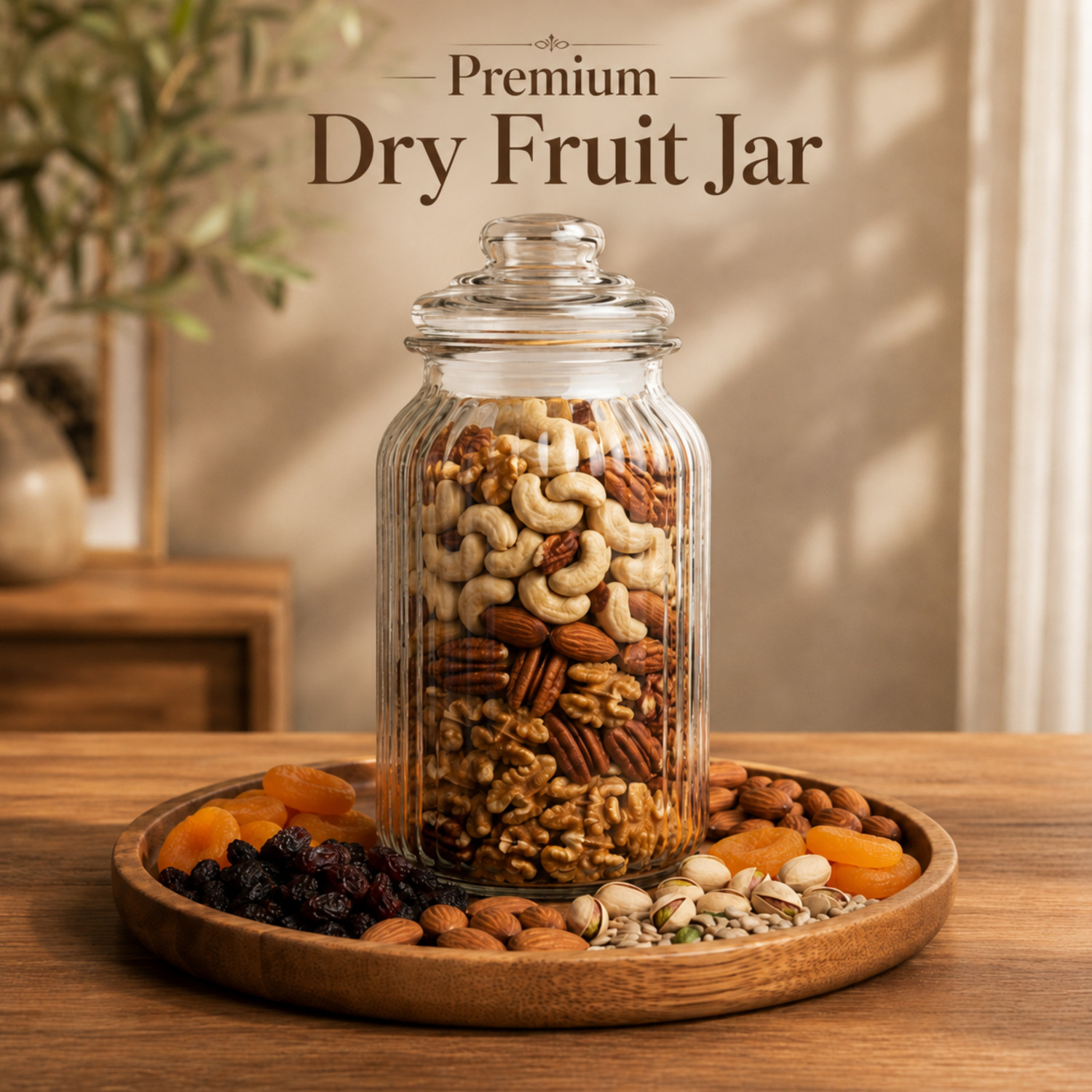 Image of GRACIOUS MART Glass Grocery Container - 1500 ml