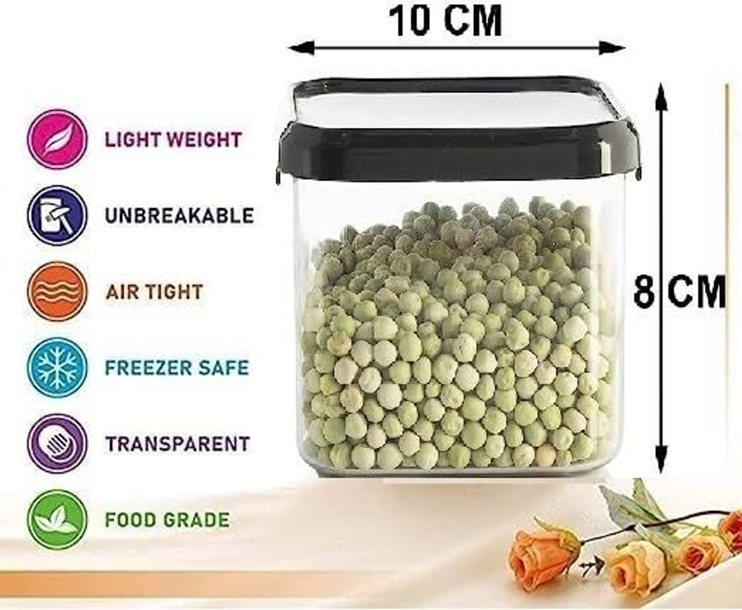Image of Womens 1st Choice Plastic Grocery Container - 500 ml