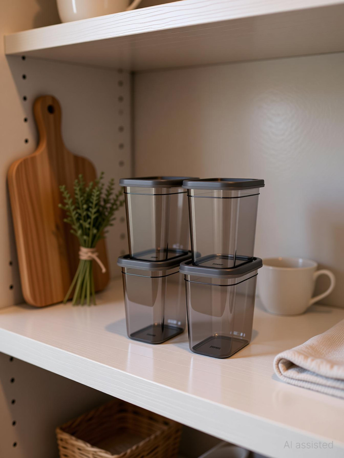 Image of Super Classic Plastic Grocery Container - 1100 ml