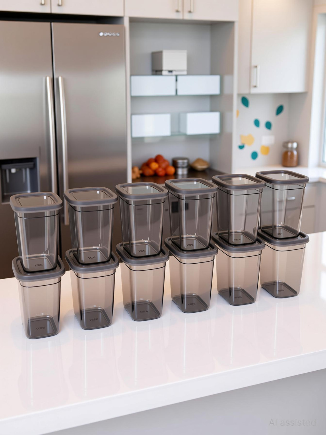 Image of Super Classic Plastic Grocery Container - 1100 ml