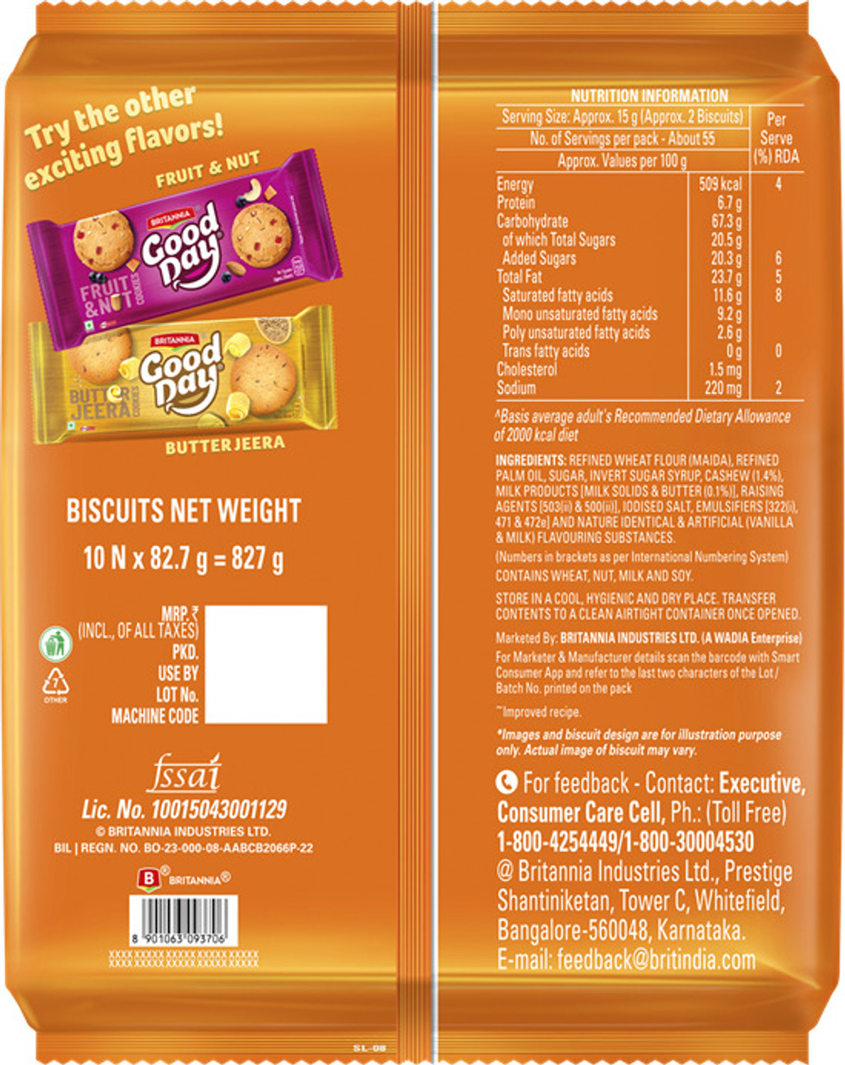 Image of BRITANNIA Good Day Cashew Cookies Biscuit