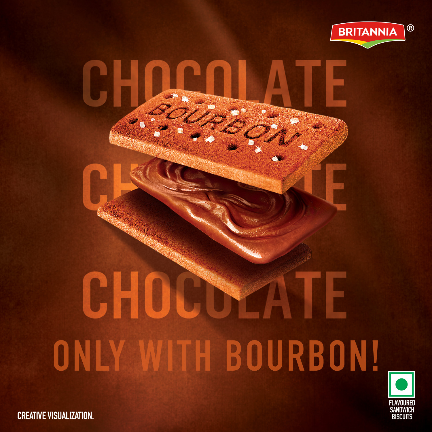 Image of BRITANNIA Bourbon Biscuits Cream Sandwich Biscuit