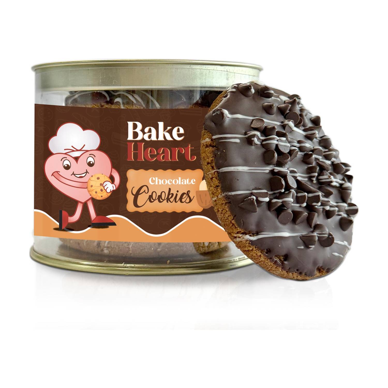 BakeHeart Chocolate Cookies Biscuit | Choco Chips Biscuits | Eggless Chocolate Cookies Bakery Biscuit