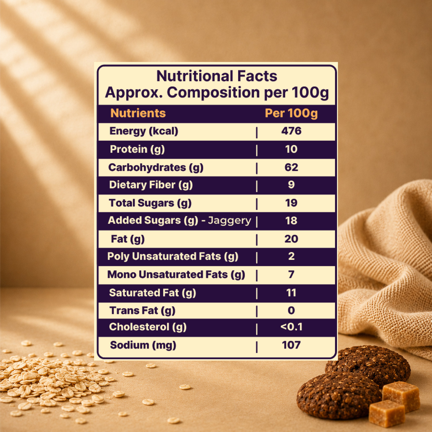 Image of PurFerme Project Millets & Oats Gluten Free Chocolate | No Maida & Zero Refined Sugar Cookies