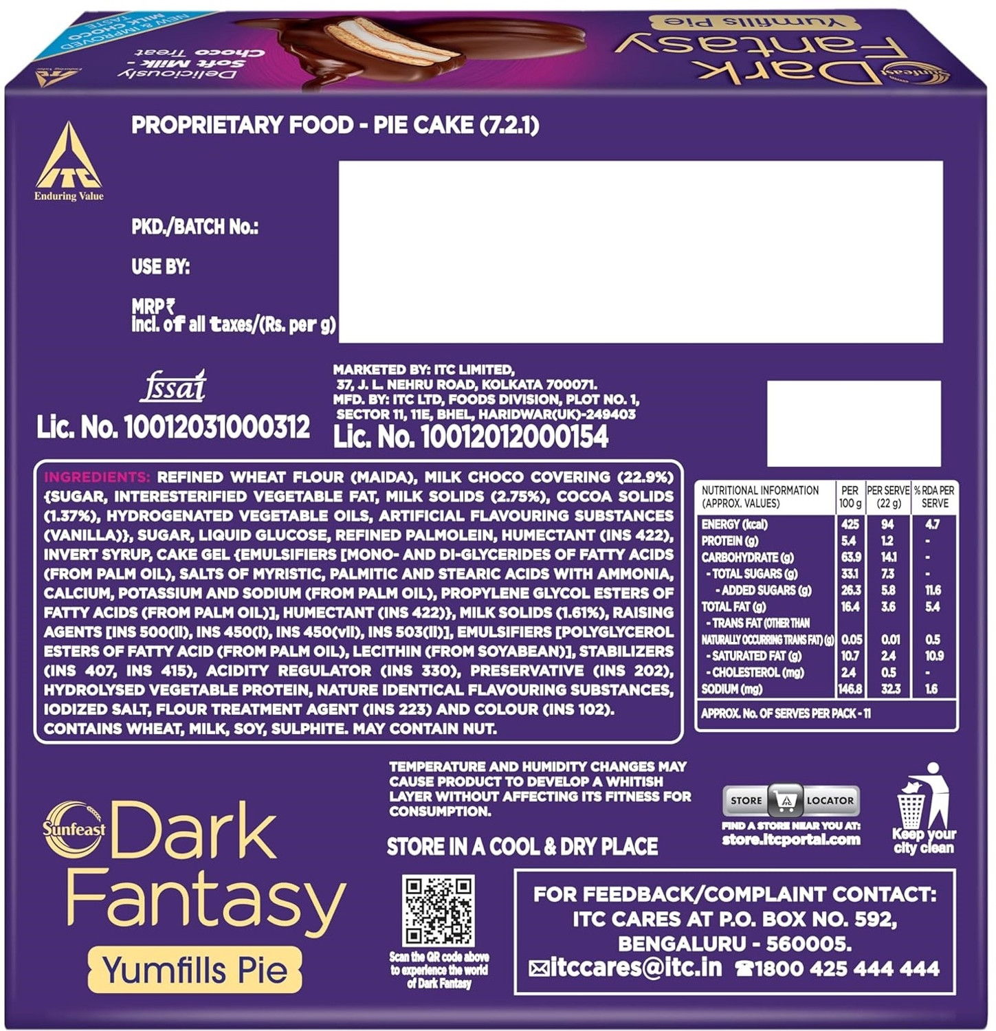 Image of Sunfeast DARK FANTASY YUMMYPIE FILLS Cookies