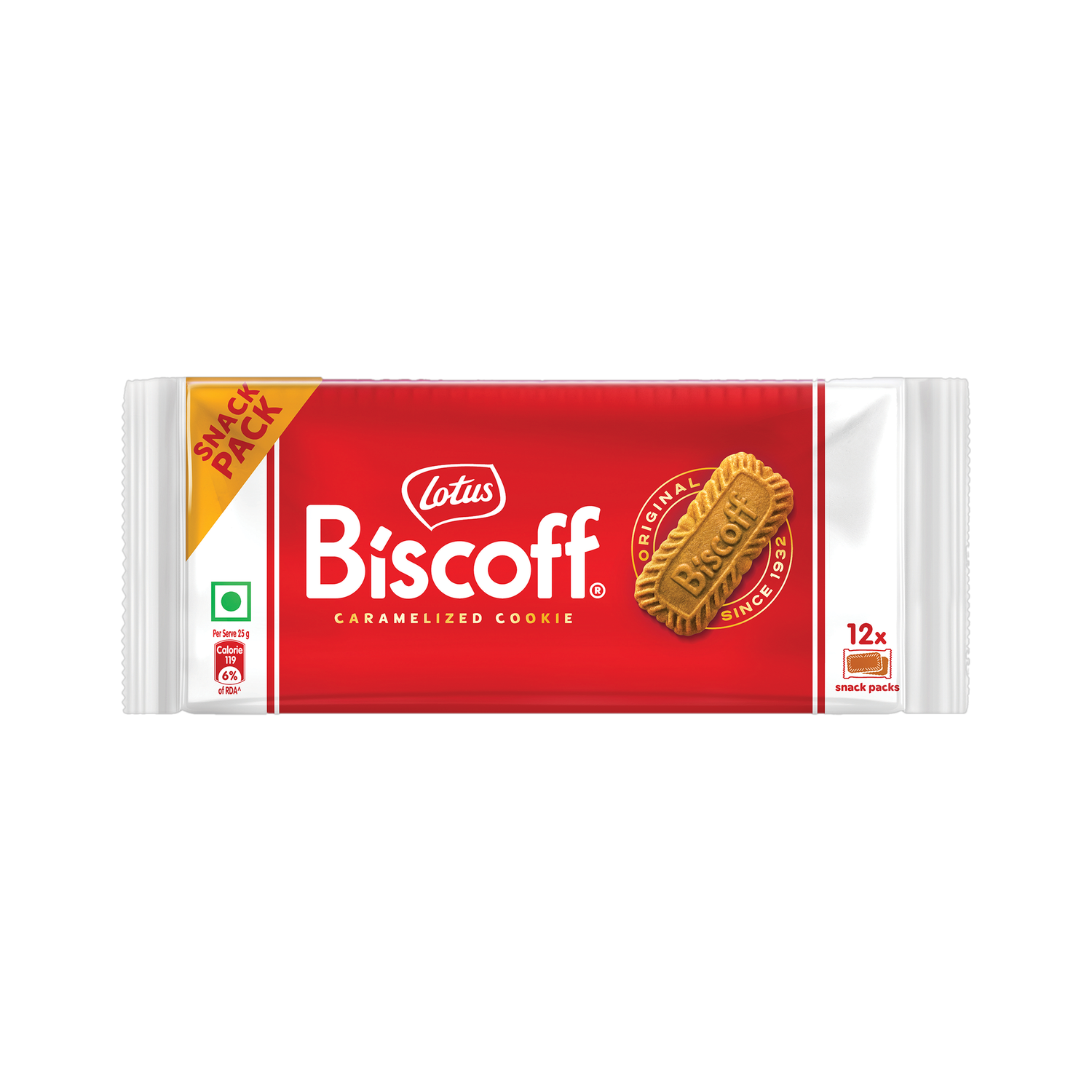 Image of Lotus Biscoff Original Caramelized Cookie Snack Pack Cookies