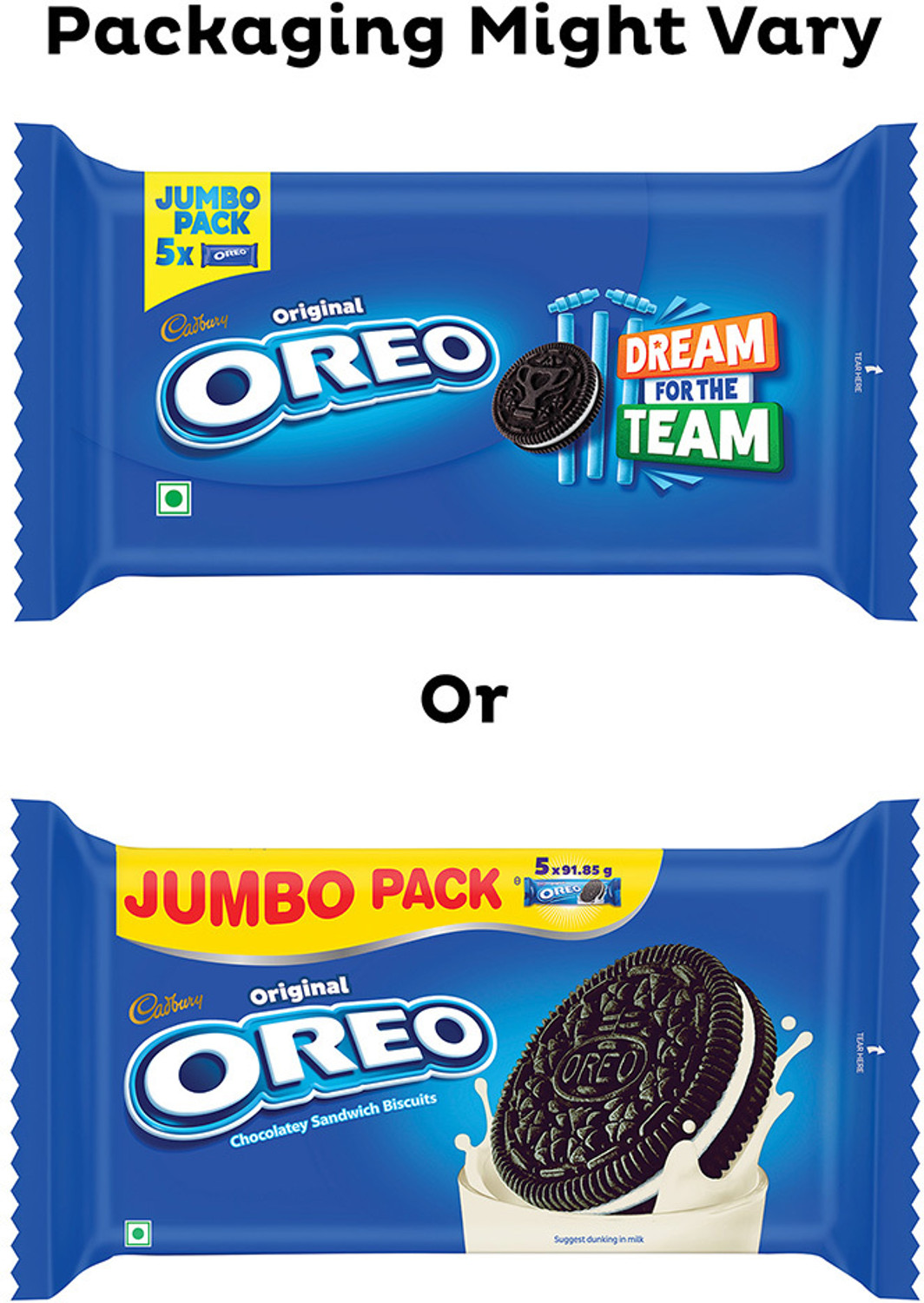 Image of Cadbury Oreo Vanilla Flavour Cream Sandwich Biscuit