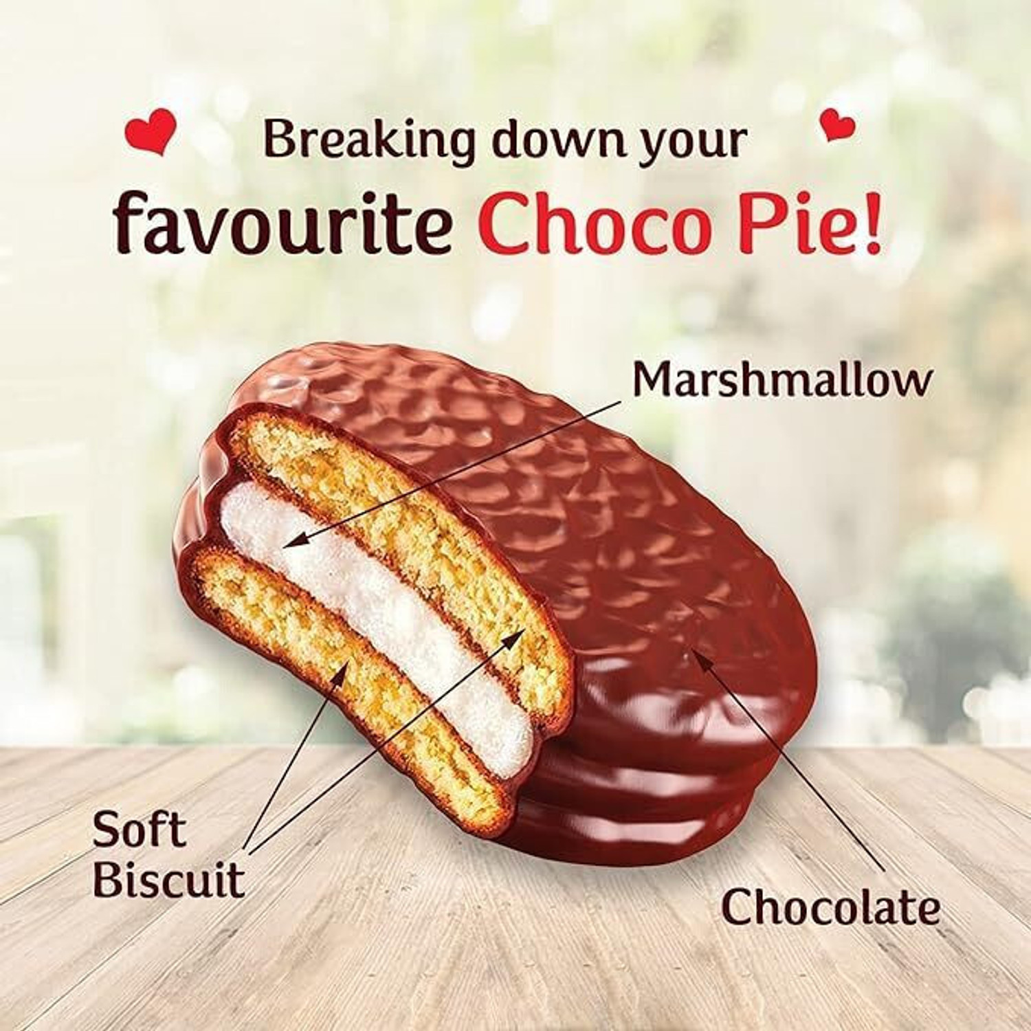 Image of ORION Choco Pie Chocolate Coated Soft Biscuit Cream Filled Cookies