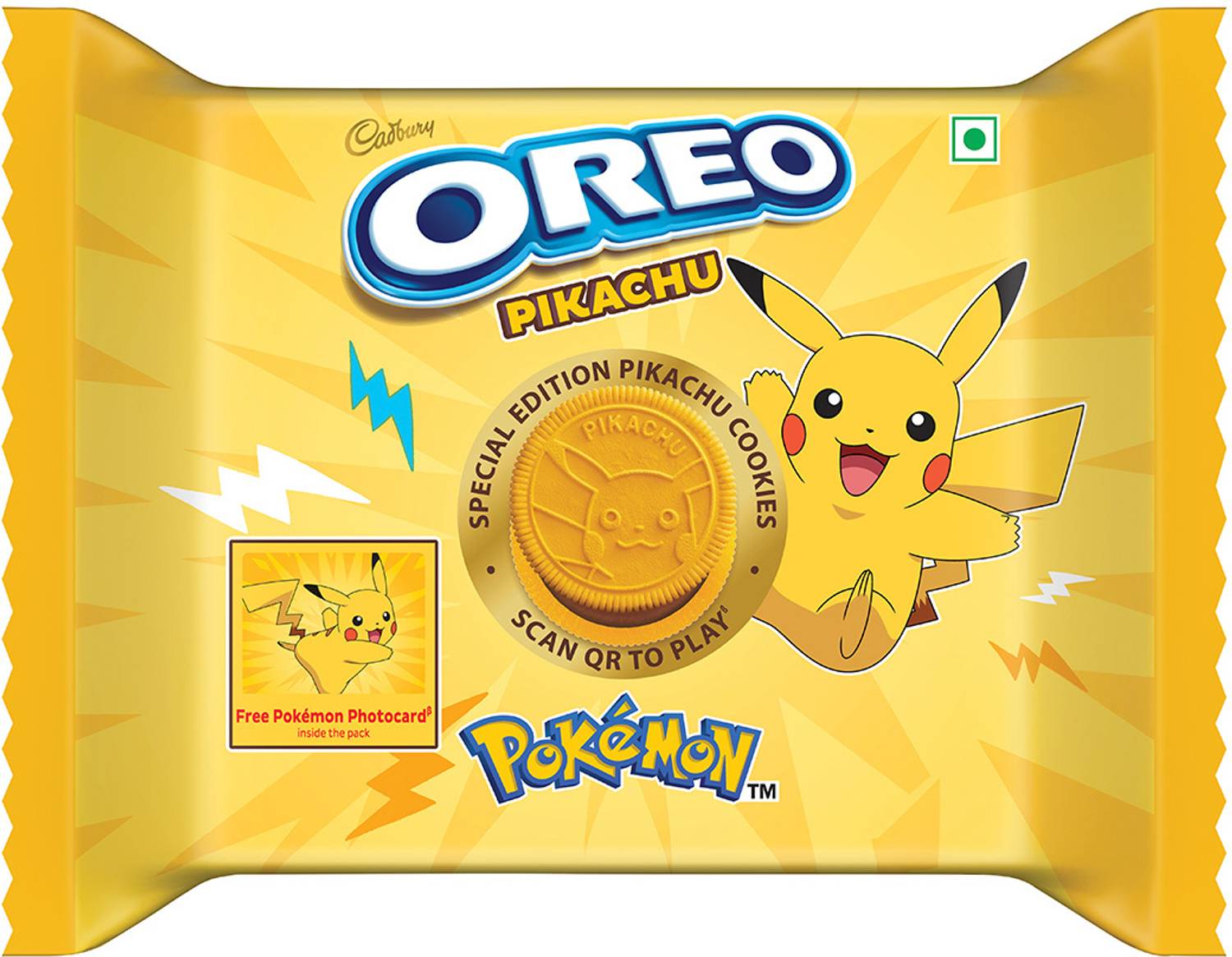 pokemon oreo card price Cadbury Pikachu Yellow Cookie with Choco Creme Flavour Cream Sandwich Biscuit in India 2024 Oreo x Pokémon Special