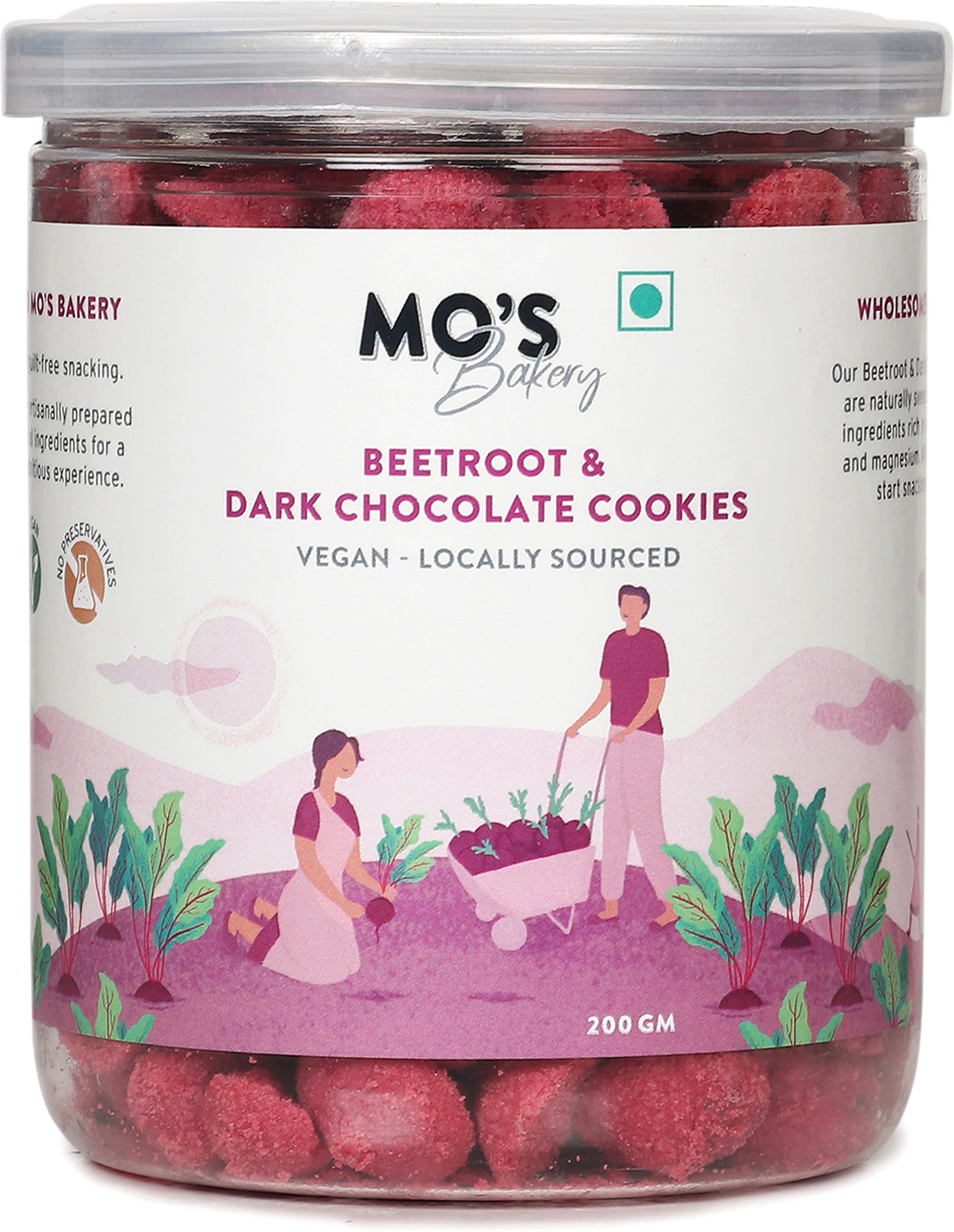 Image of MO'S Beetroot & Dark Chocolate Cookies Cookies