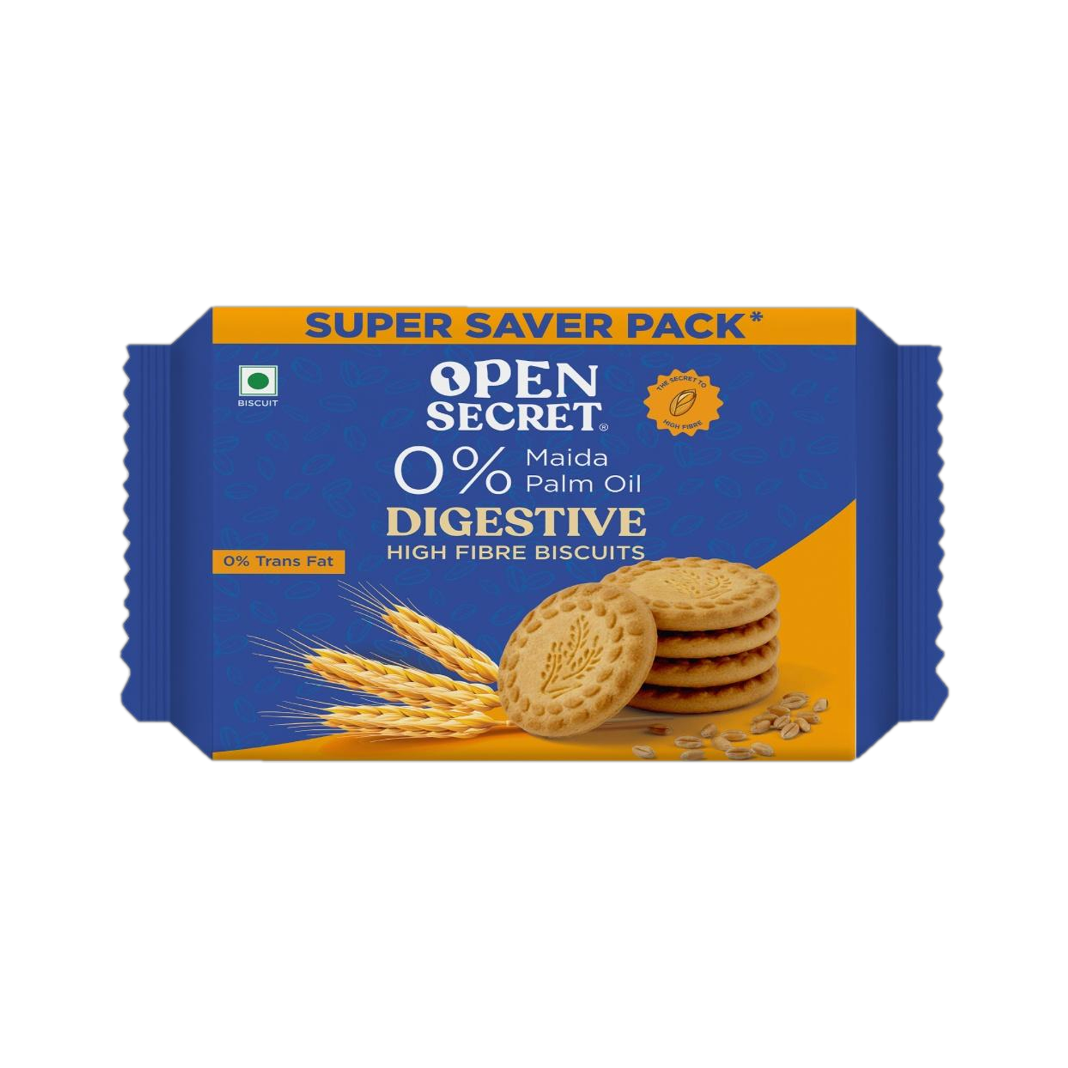 Image of OPEN SECRET Healthy Digestive Biscuit, High Fibre, Goodness of Atta Digestive Biscuit